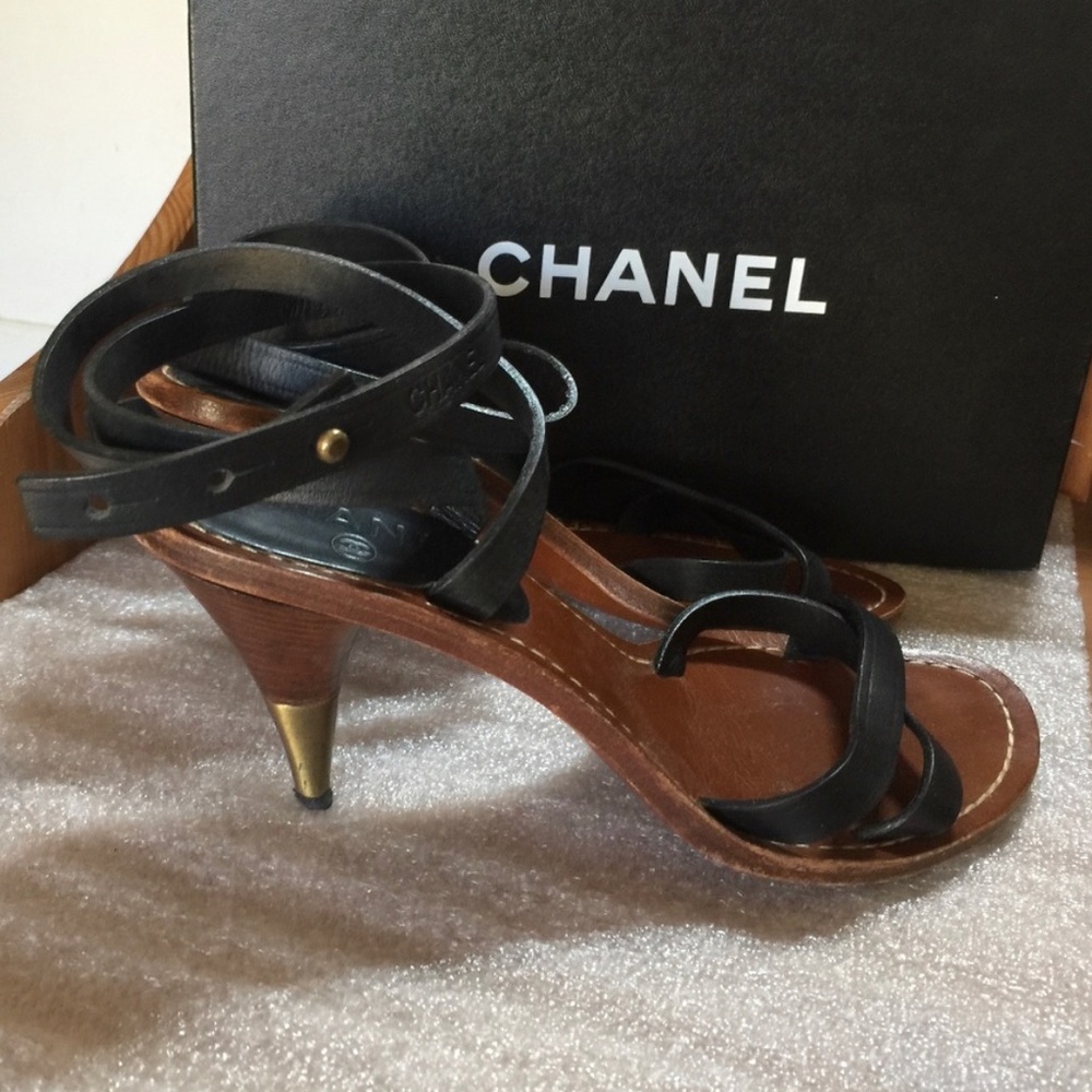 COPY - Authentic Chanel Ankle Strap Sandals Sz 38/8